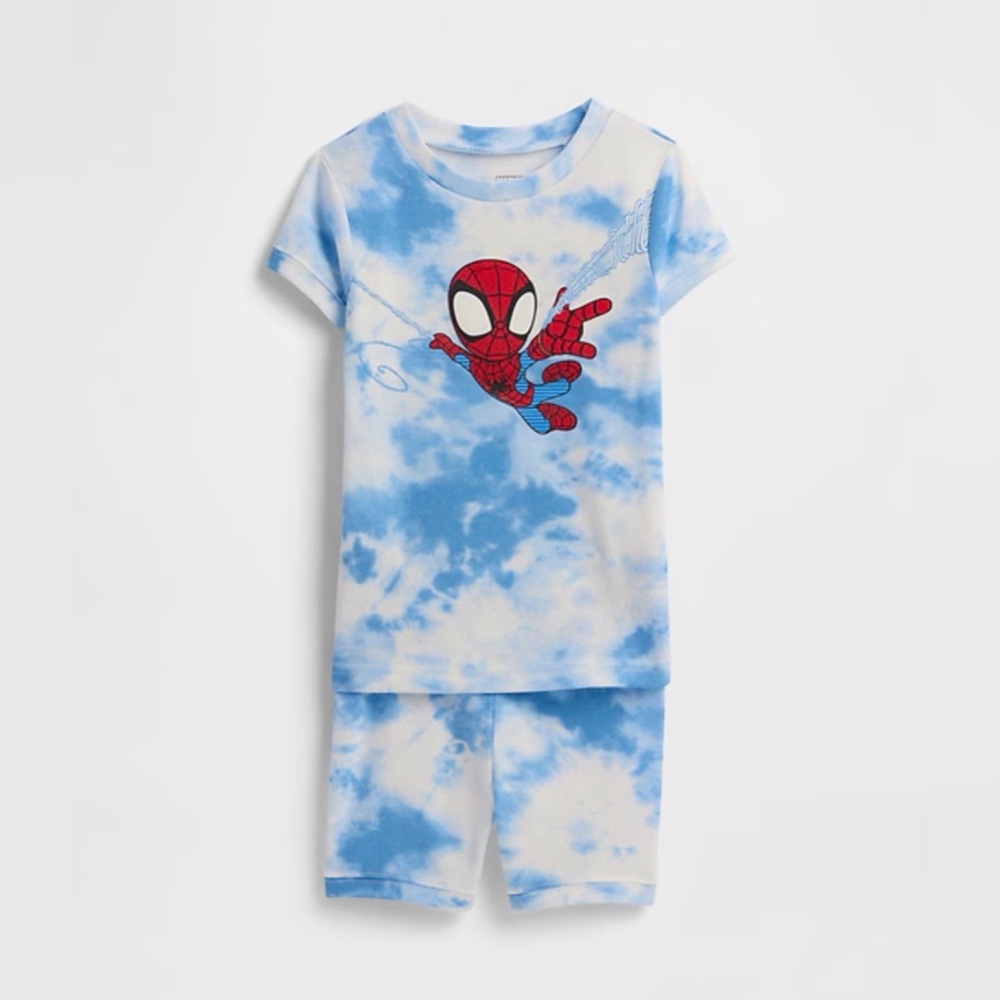 NWT Gap Marvel Spider-Man 100% Organic Cotton Pajama Set Size 18-24 or 2